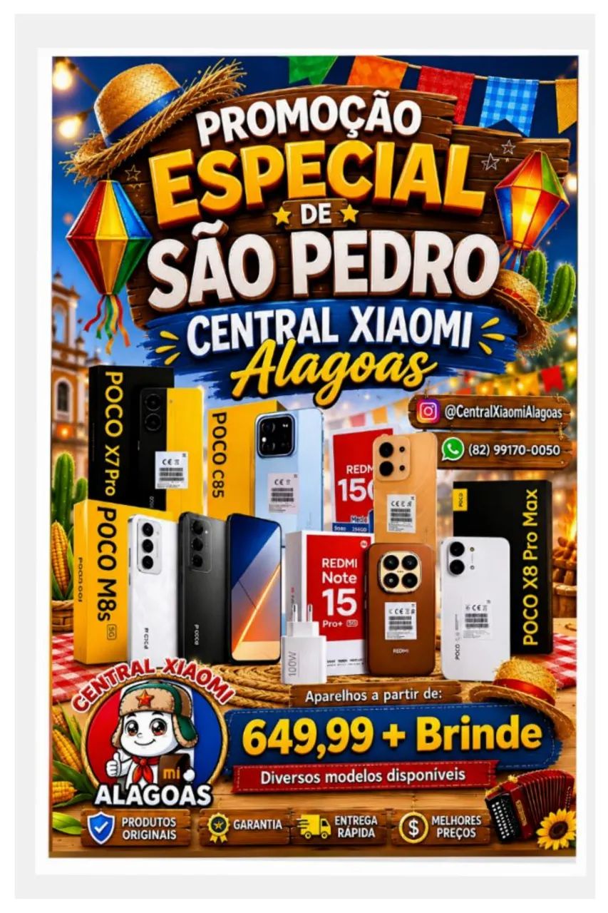 Xiaomi Poco X8 Pro Max 5G, Redmi Note 15 Pro 5G e Diversos Modelos Disponíveis 