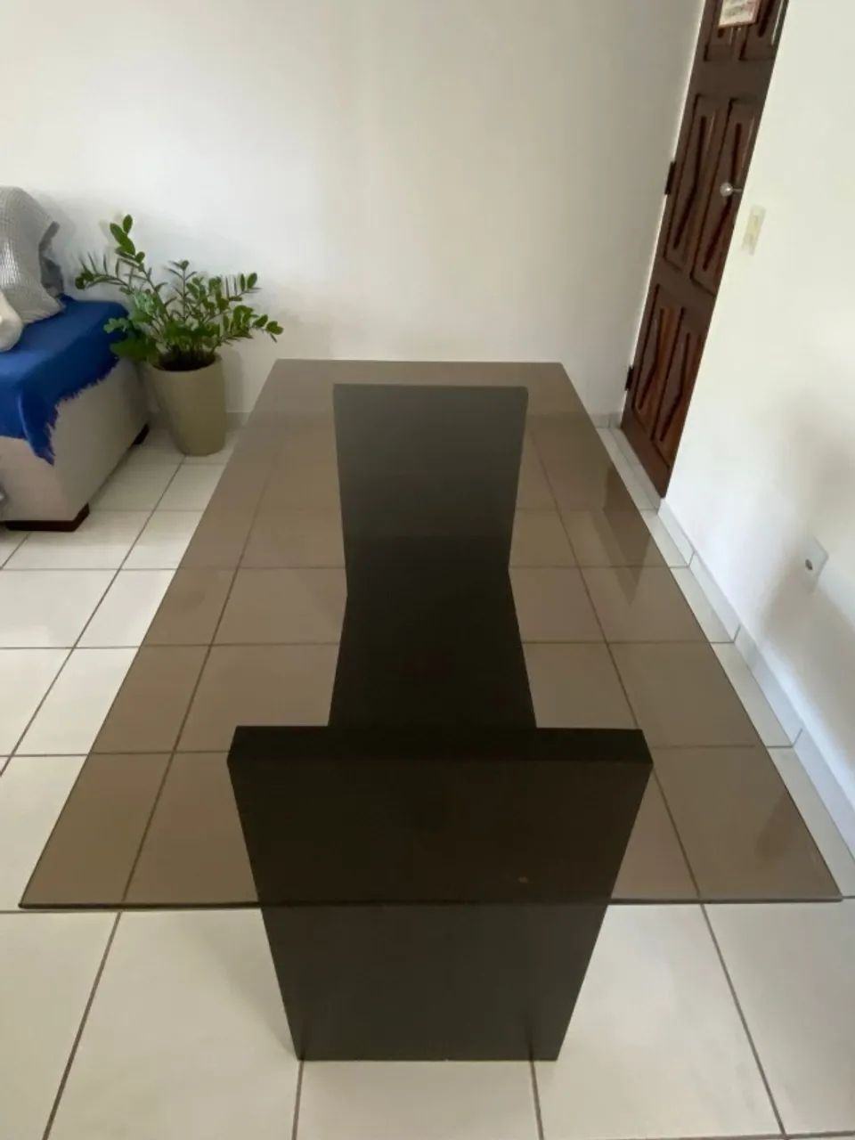 Tampo de mesa vidro temperado bronze