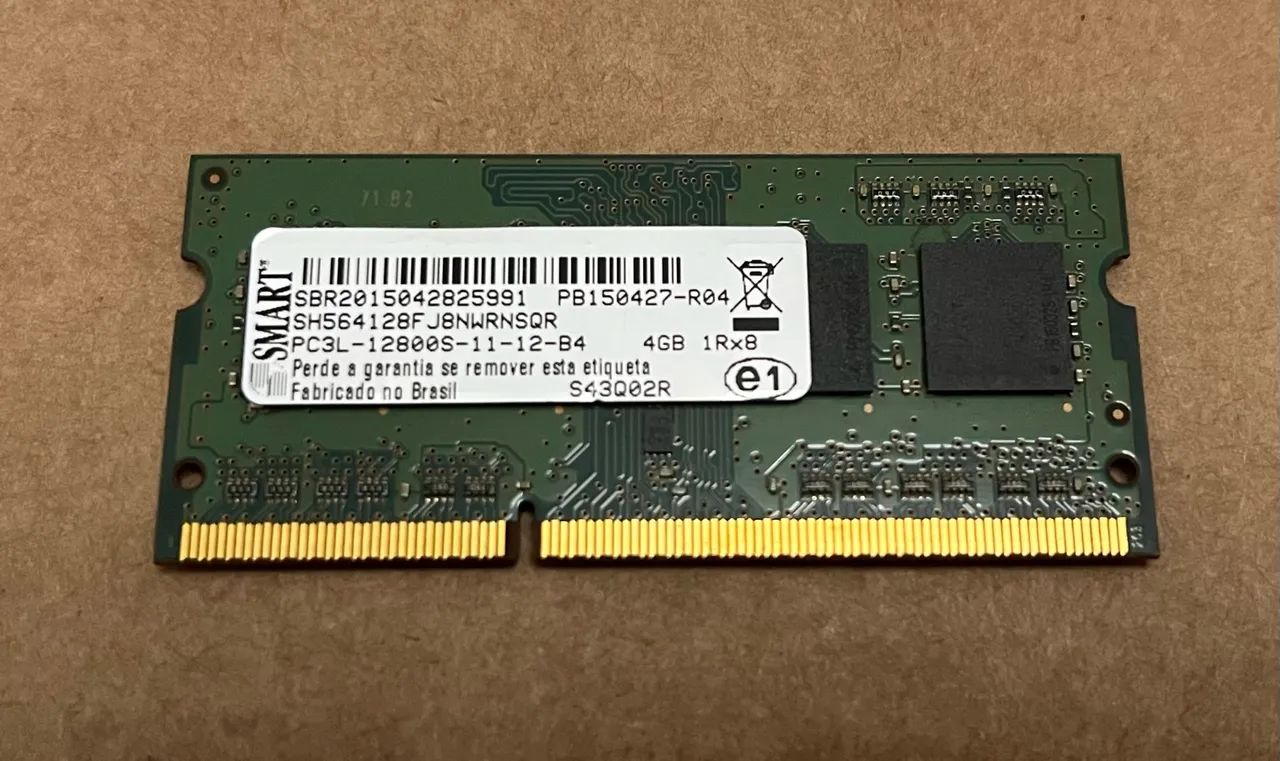 Memória de 4 GB para notebook