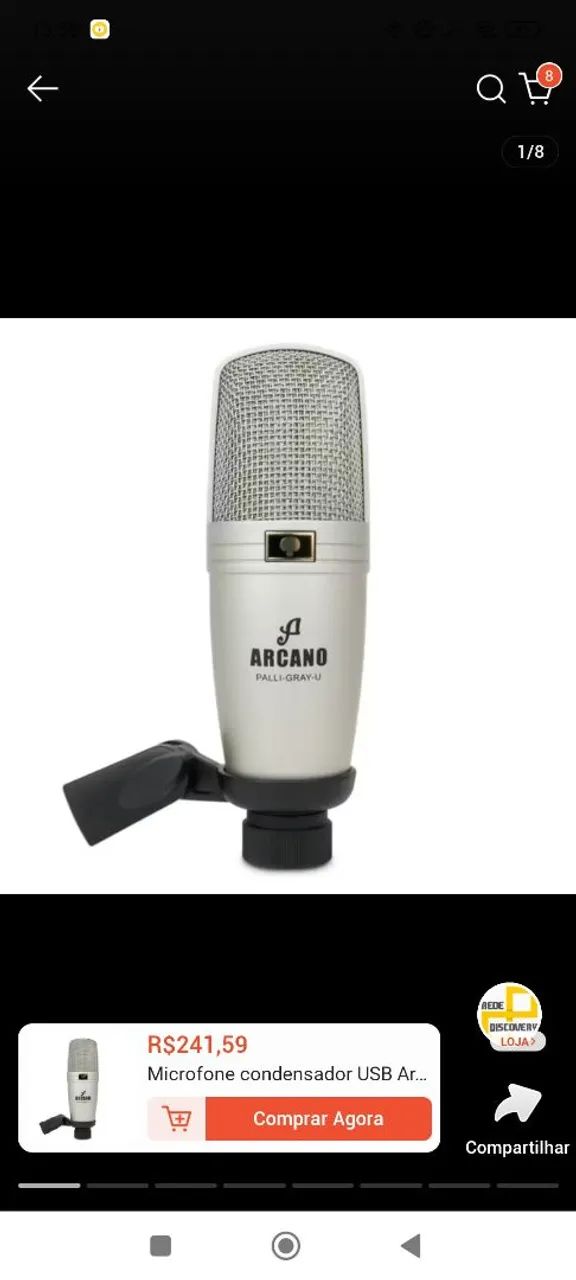  VENDO MICROFONE CONDENSADOR  ARCANO  - Foto 3