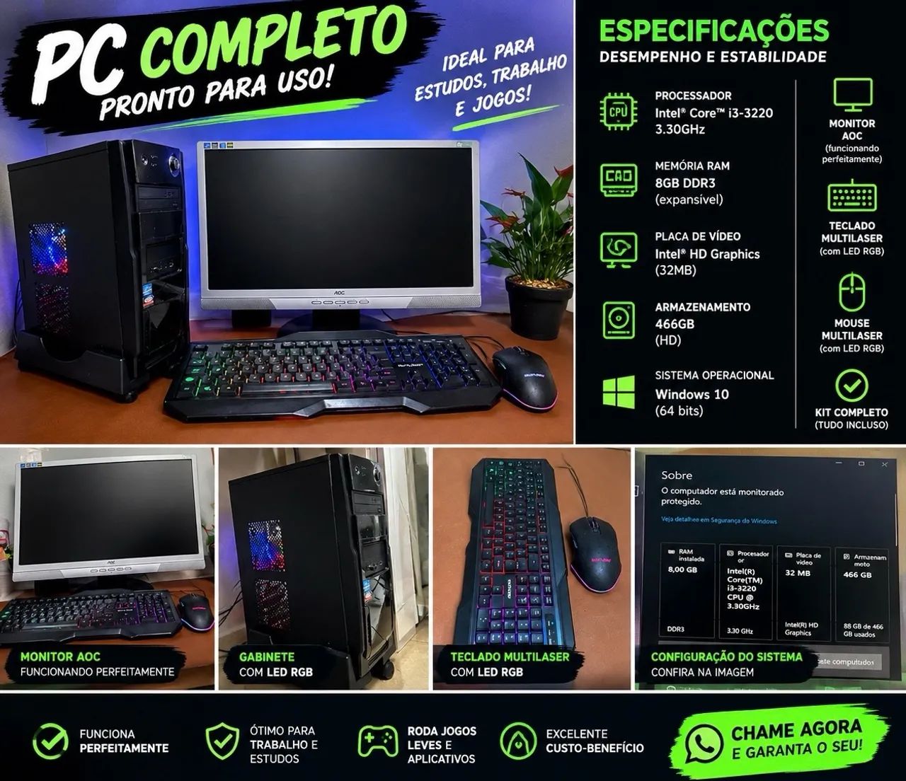 PC DESKTOP,  vendo ou troco