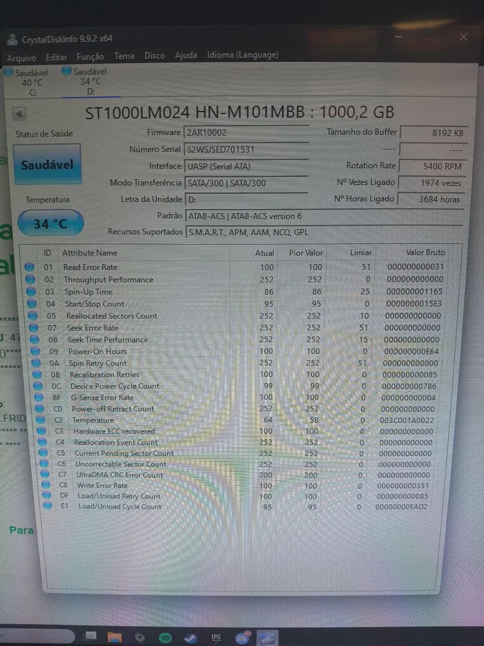 HD externo Sea gate 1tb - Foto 3