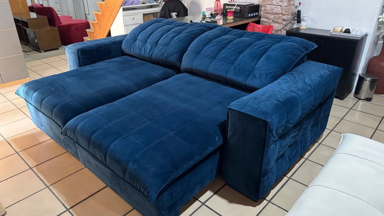 Sofá retrátil e reclinável 2,60M (entrego)  - Foto 2