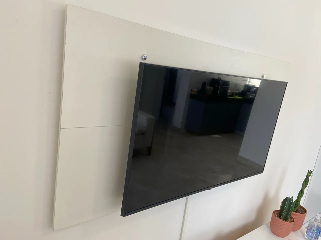 Painel Para Tv Até 55 Polegadas Madesa - Off White - Novo - Foto 2