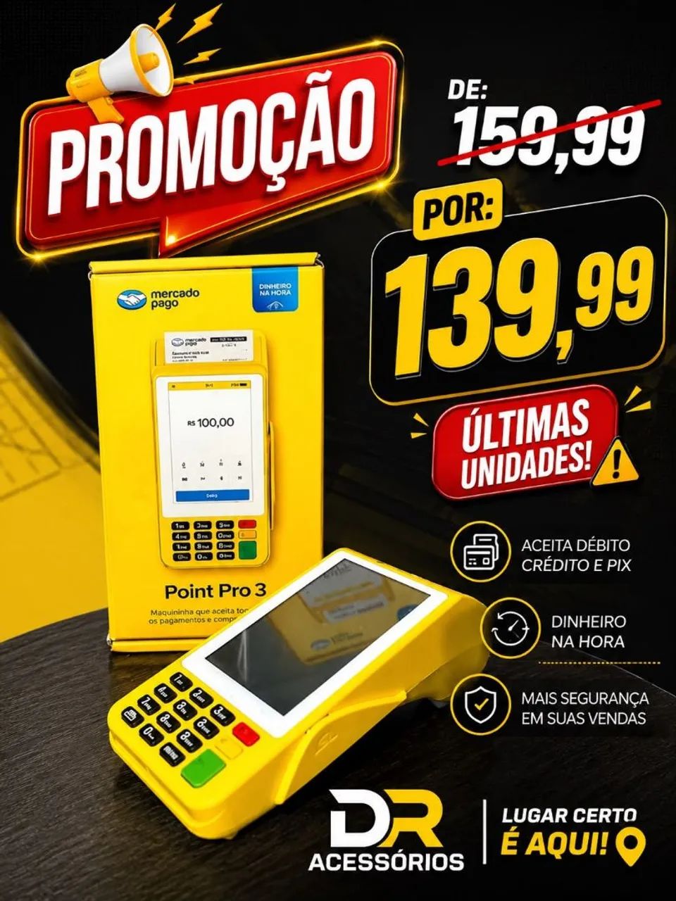 Máquineta Point Pro 3 Mercado Pago 