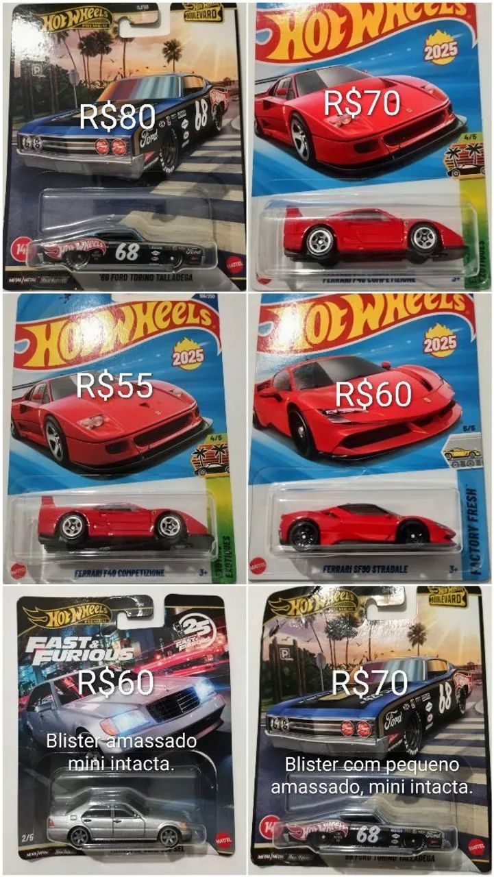 Hot Wheels com detalhes