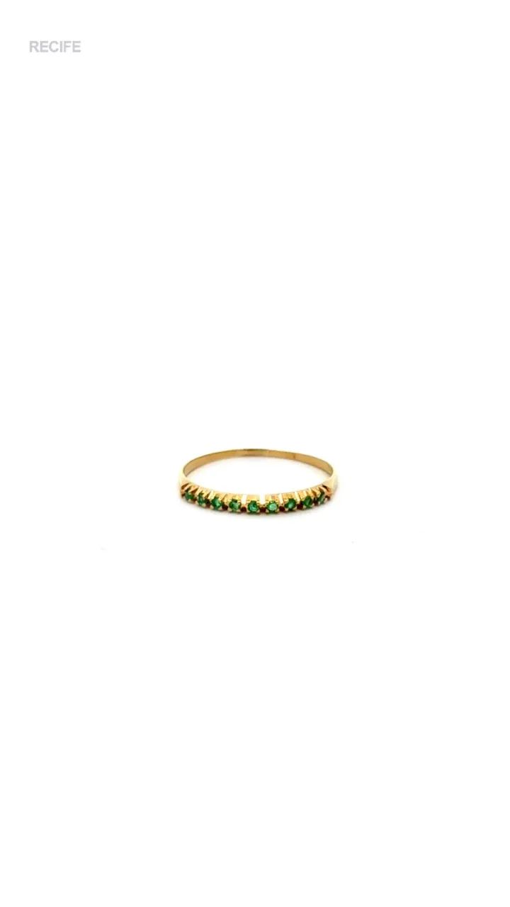 ANEL OURO 18K - MEIA ALIANÇA 