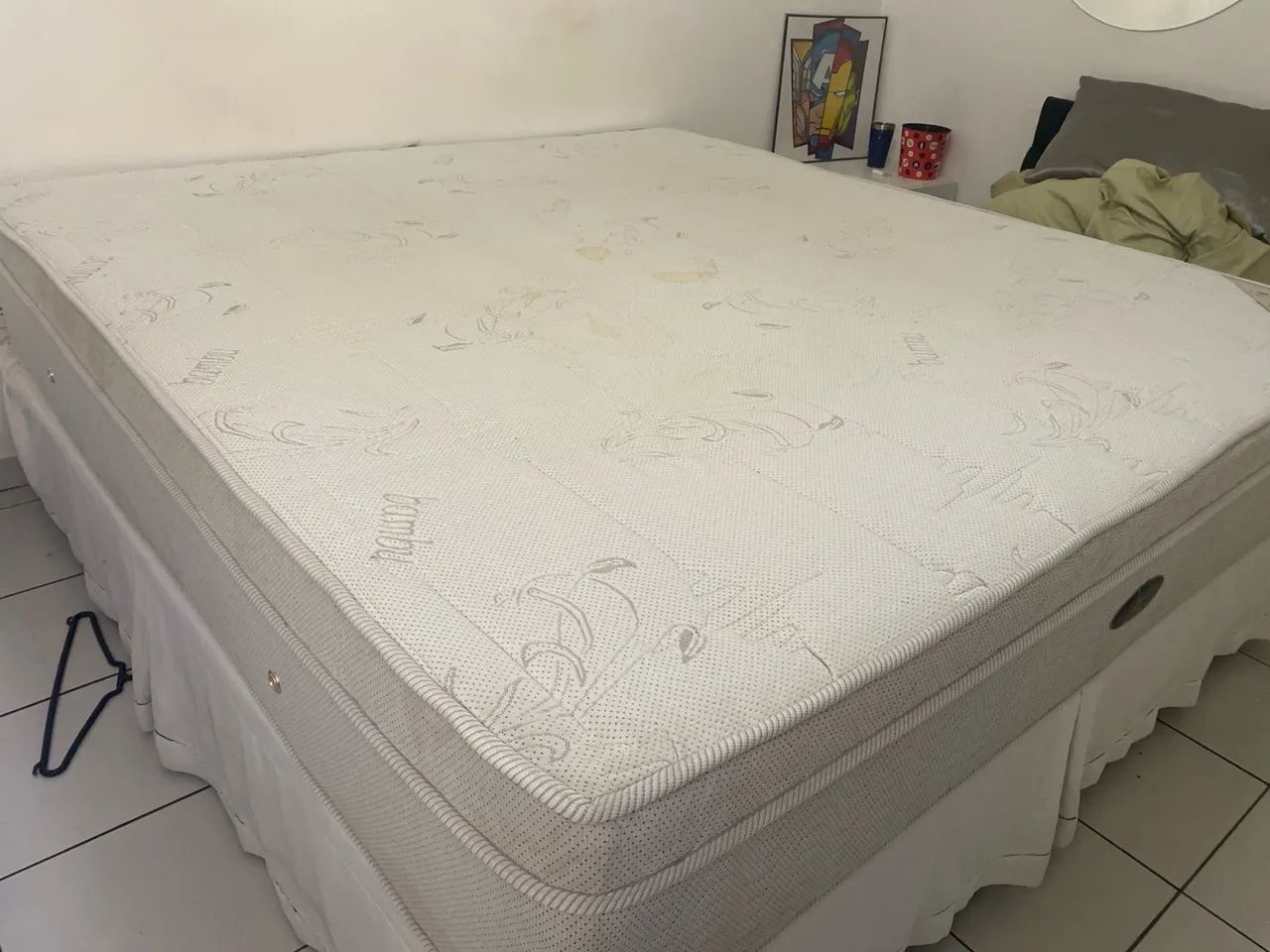 Vendo cama box ortobom Lyberty King bambu - Foto 3