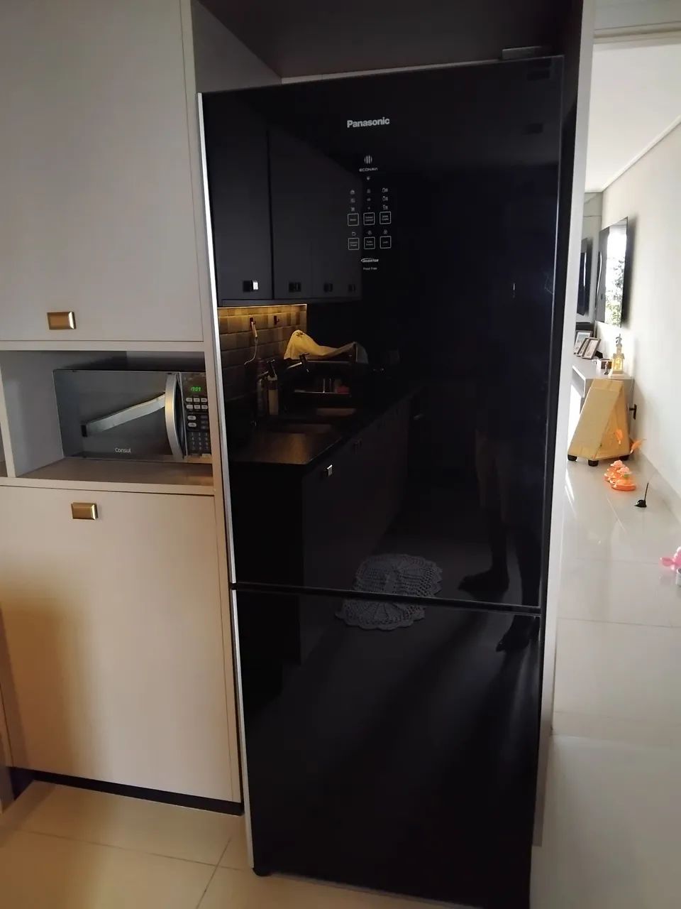 Geladeira preta