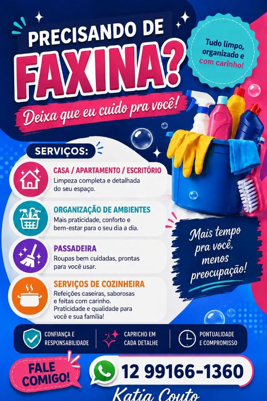 Trabalho de faxinas... passadeira...e cozinha