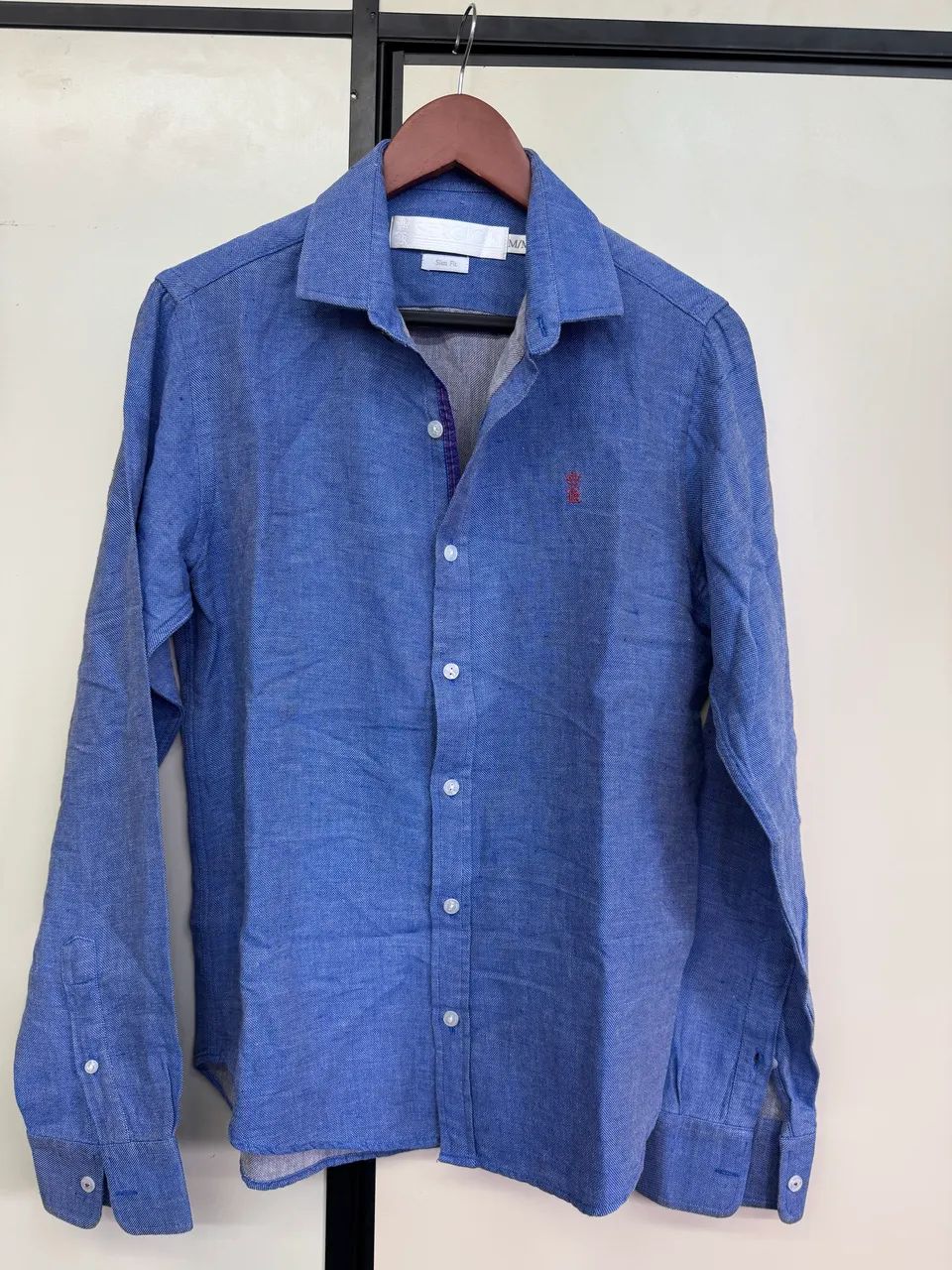 Camisa Sérgio K Slim Fit azul TAM M