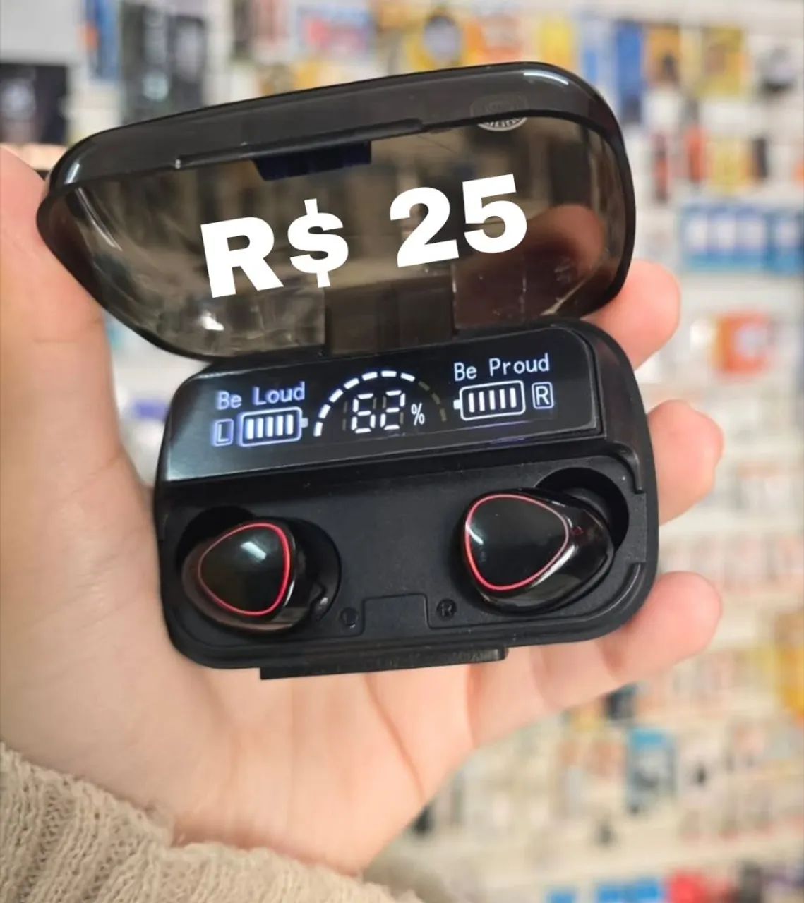 Fone bluetooth M10 TWS R$ 25