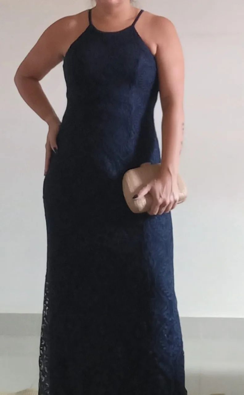 VESTIDO LONGO AZUL MARINHO - Foto 5