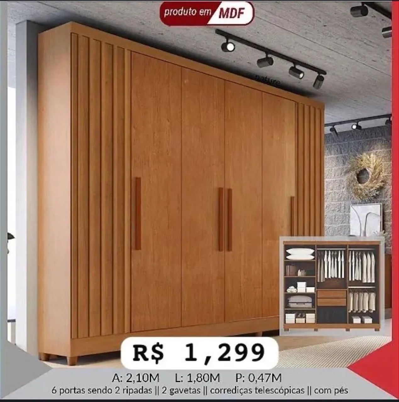 Guarda Roupa em MDF 2920