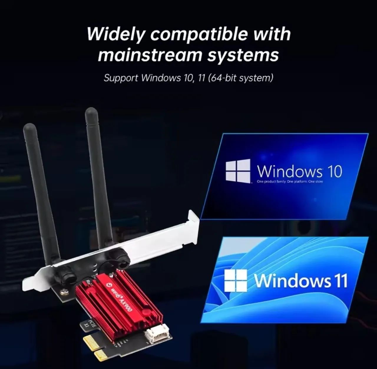 Placa de rede PCie Wi-Fi e Bluetooth  - Foto 3
