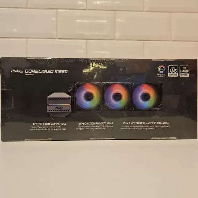 Water Cooler MSI MAG Coreliquid M360, ARGB, 360mm, AMD/Intel, Preto - Novo - Foto 2