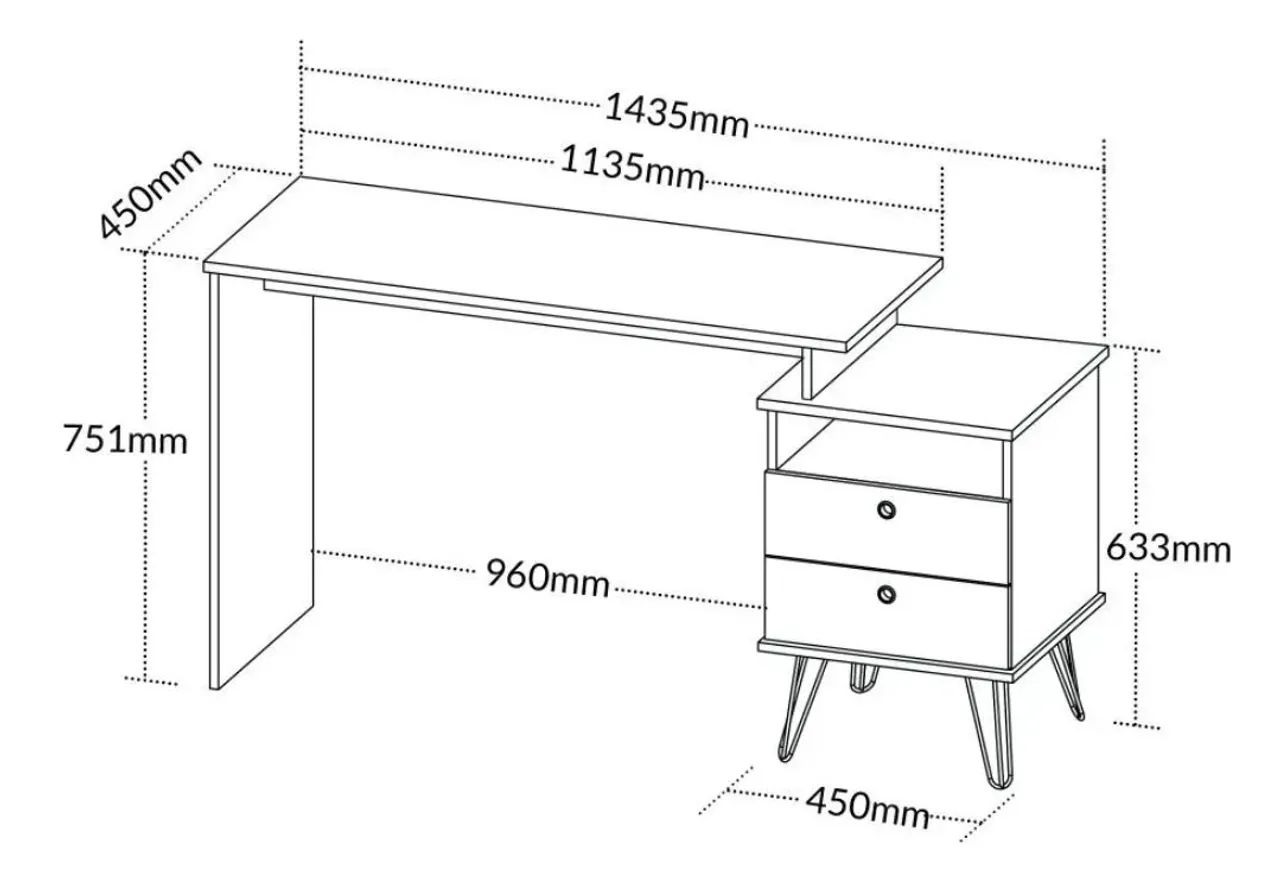 Mesa de Escritório / Escrivaninha. - Foto 5