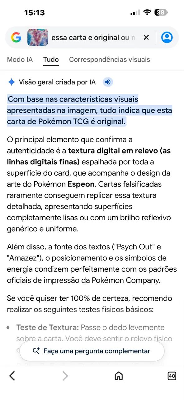 Espeon ex versão americana. - Foto 3