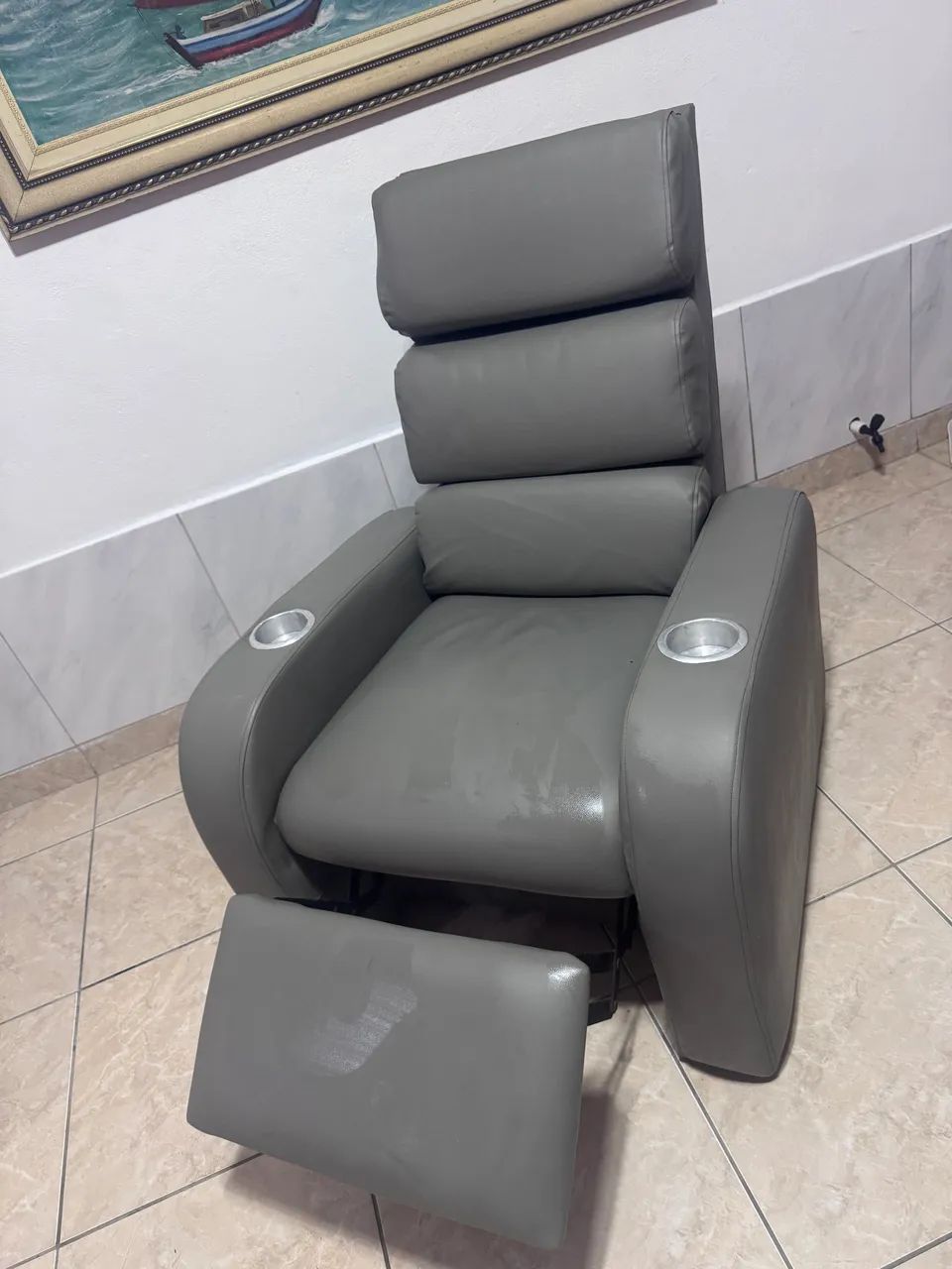 Poltrona Papai Com Porta Copo Reclináveis  - Foto 2