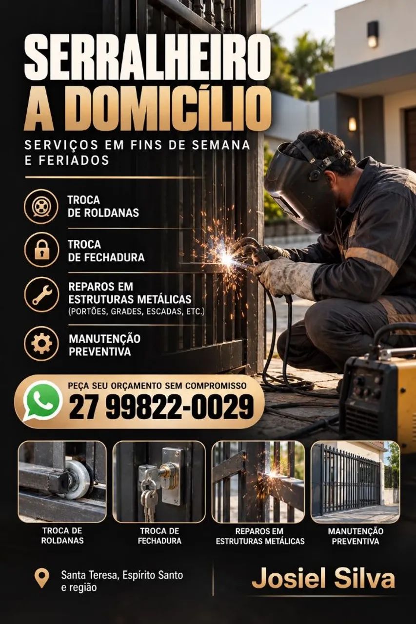 Serviço de serralheria a domicílio. Serralheiro móvel