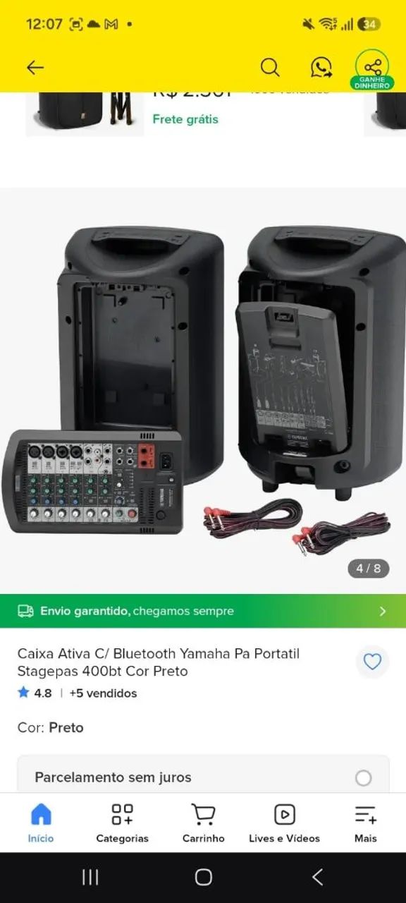 Caixas Yamaha com mesa  - Foto 2