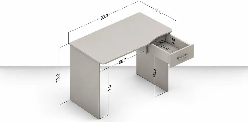 Mesa para Escritorio Off White PROMOÇÃO - Foto 2
