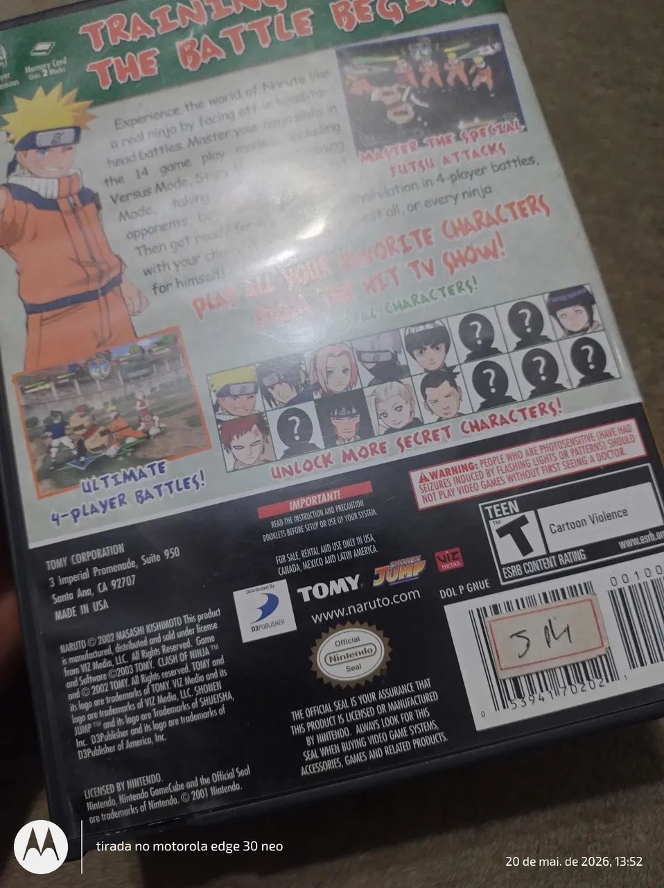 Naruto 2 game cube original funcionando  - Foto 3