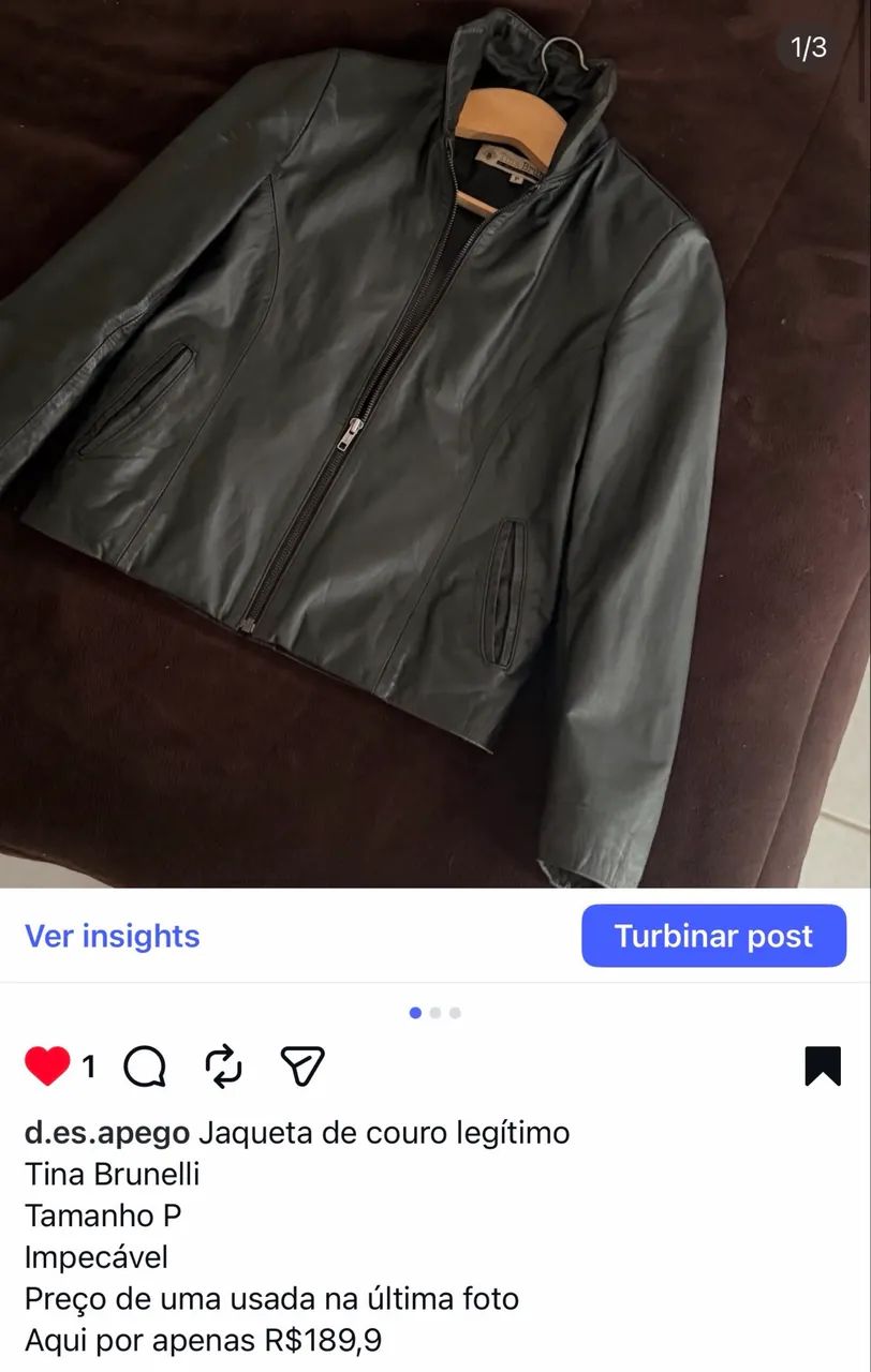 Jaqueta de couro legítimo  - Foto 2