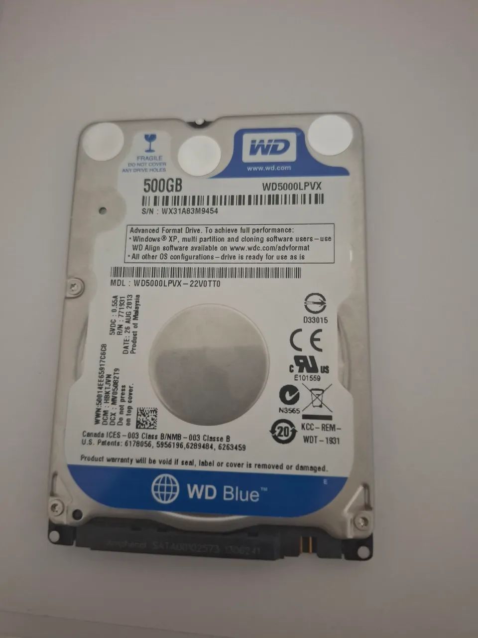 HD WD Blue para Notebook.
