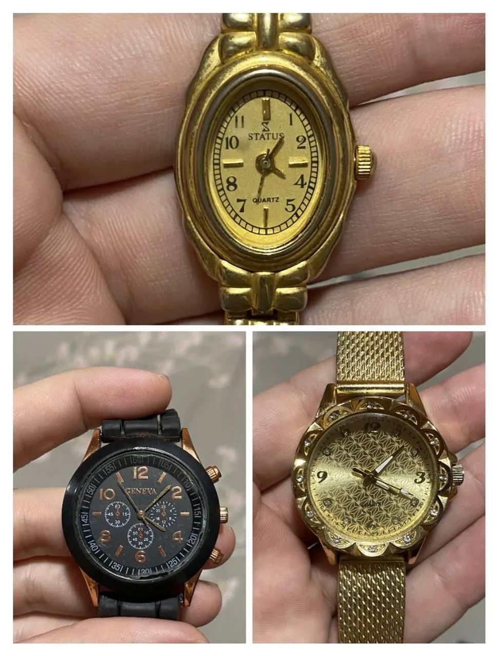 Lote com 3 relógios FUNCIONANDO 