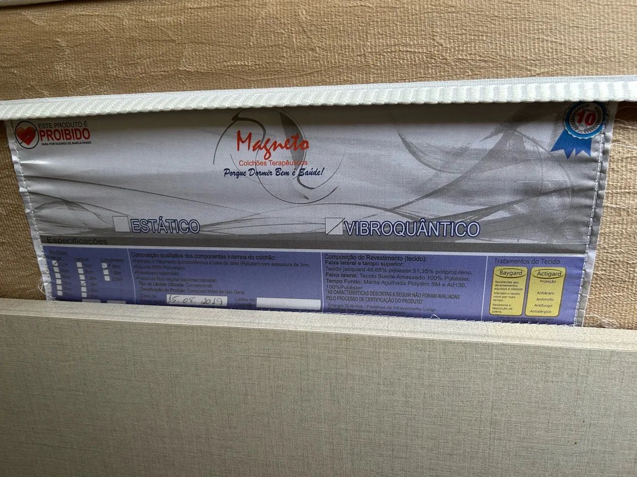 Colchão Magneto Vibroquântico Terapêutico Casal 1,38x1,88 - Foto 3