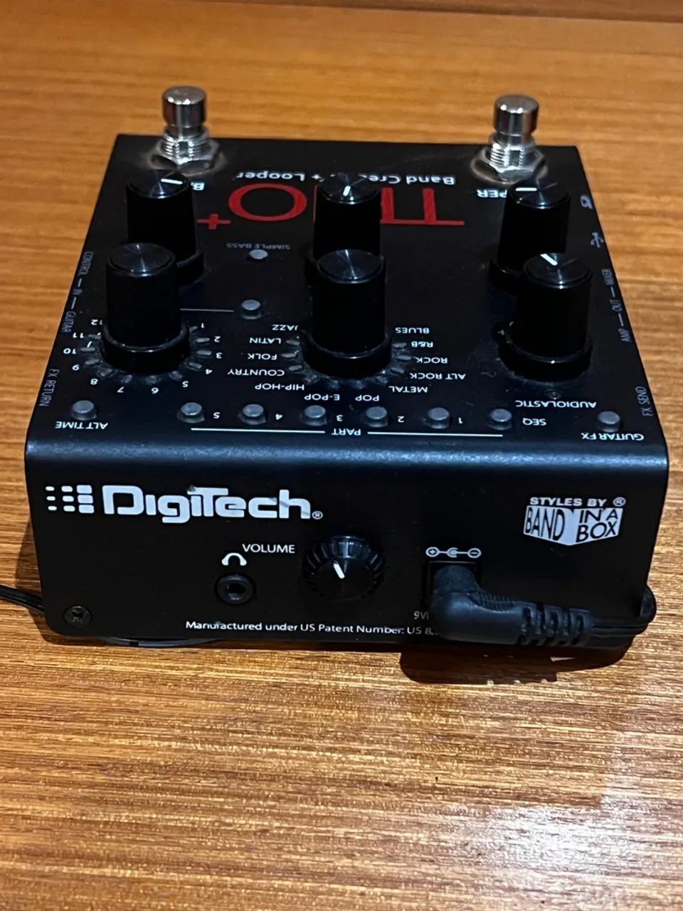 Pedal DigiTech TRIO+ Band Creator + Looper Guitarra + Fonte