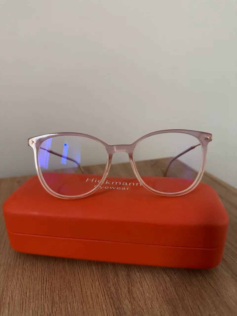 Armação de Óculos de Grau Hickmann Eyewear Rosa Transparente + Estojo - Foto 2