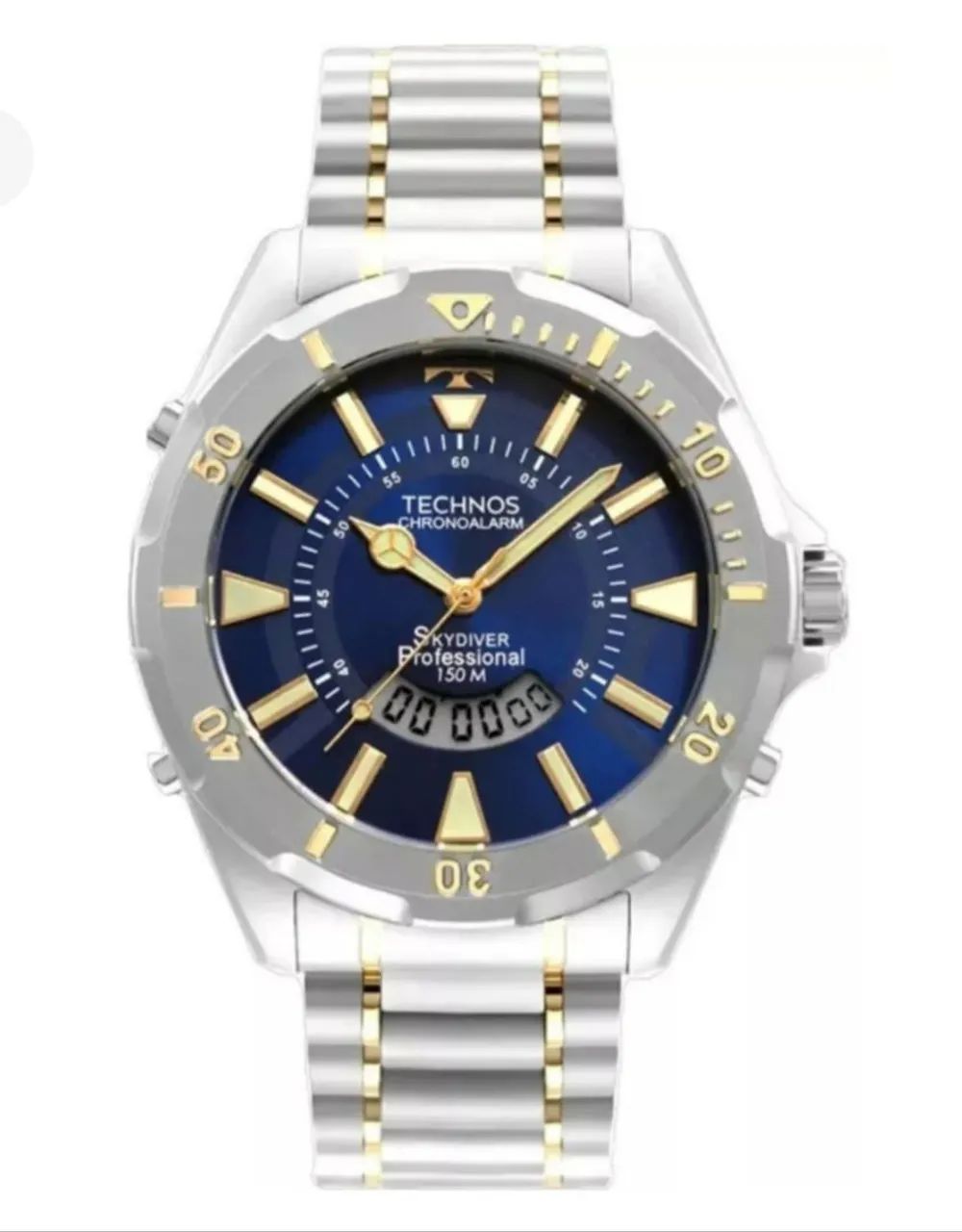 Relógio Technos Masculino Skydiver Anadigi Prata WT2050AB/1A - Foto 2