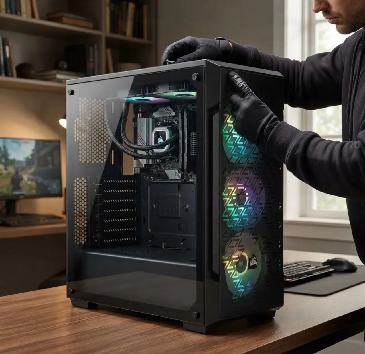 Corsair iCUE 220T RGB Airflow! com 6 FANS RGB - Foto 2