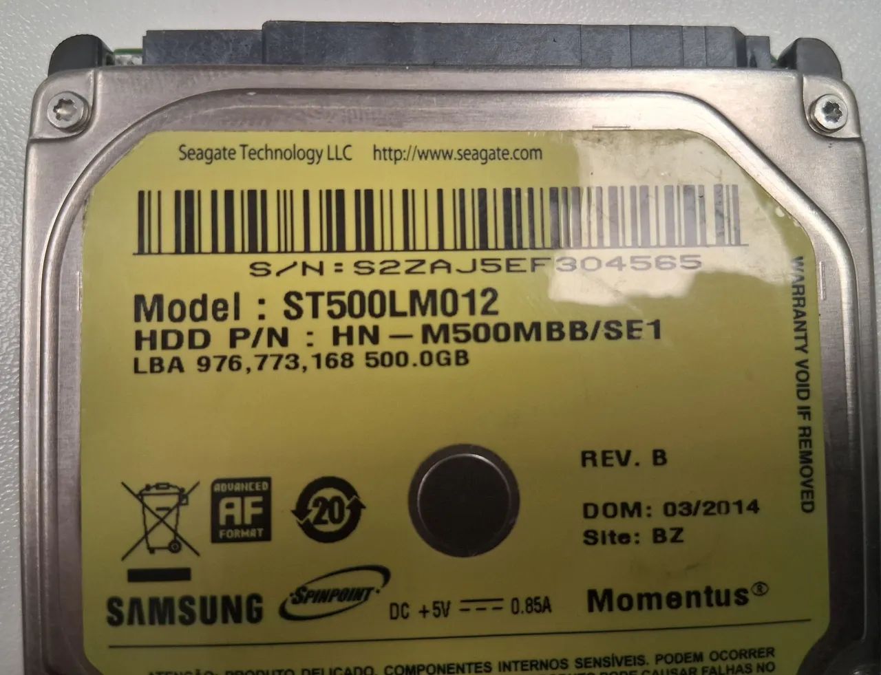 HD Notebook Samsung 500GB Sata ST500LM012  - Foto 2