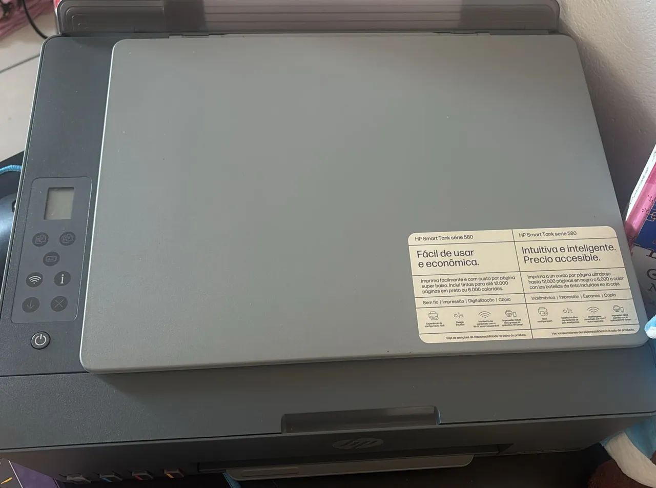 Impressora Multifuncional HP SMART TANK 581 - Wi-Fi, tanque de tinta colorida USB