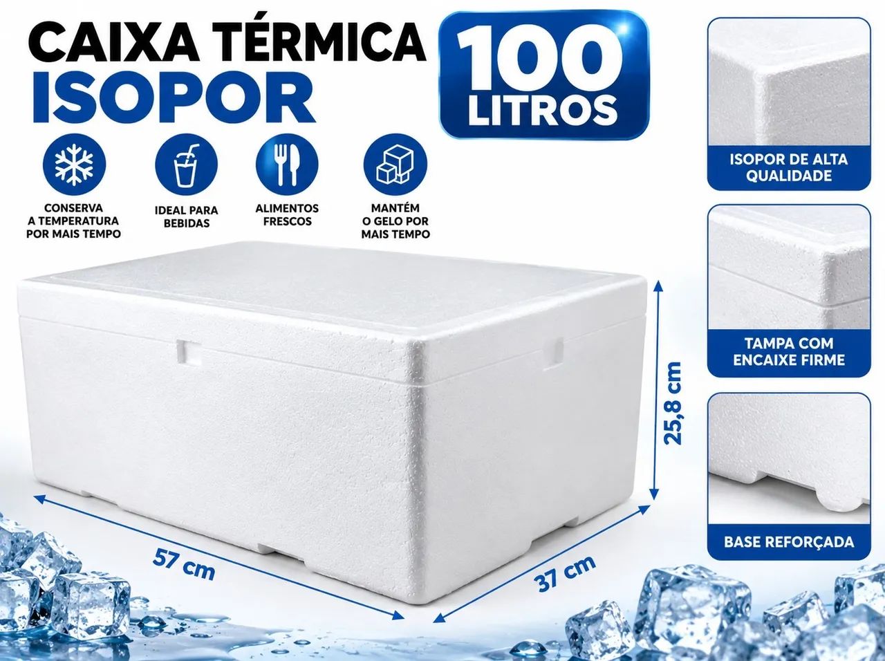 Caixa de isopor térmicas gelo e bebidas
