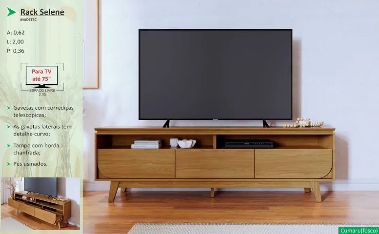 Rack para TV até 60 polegadas 