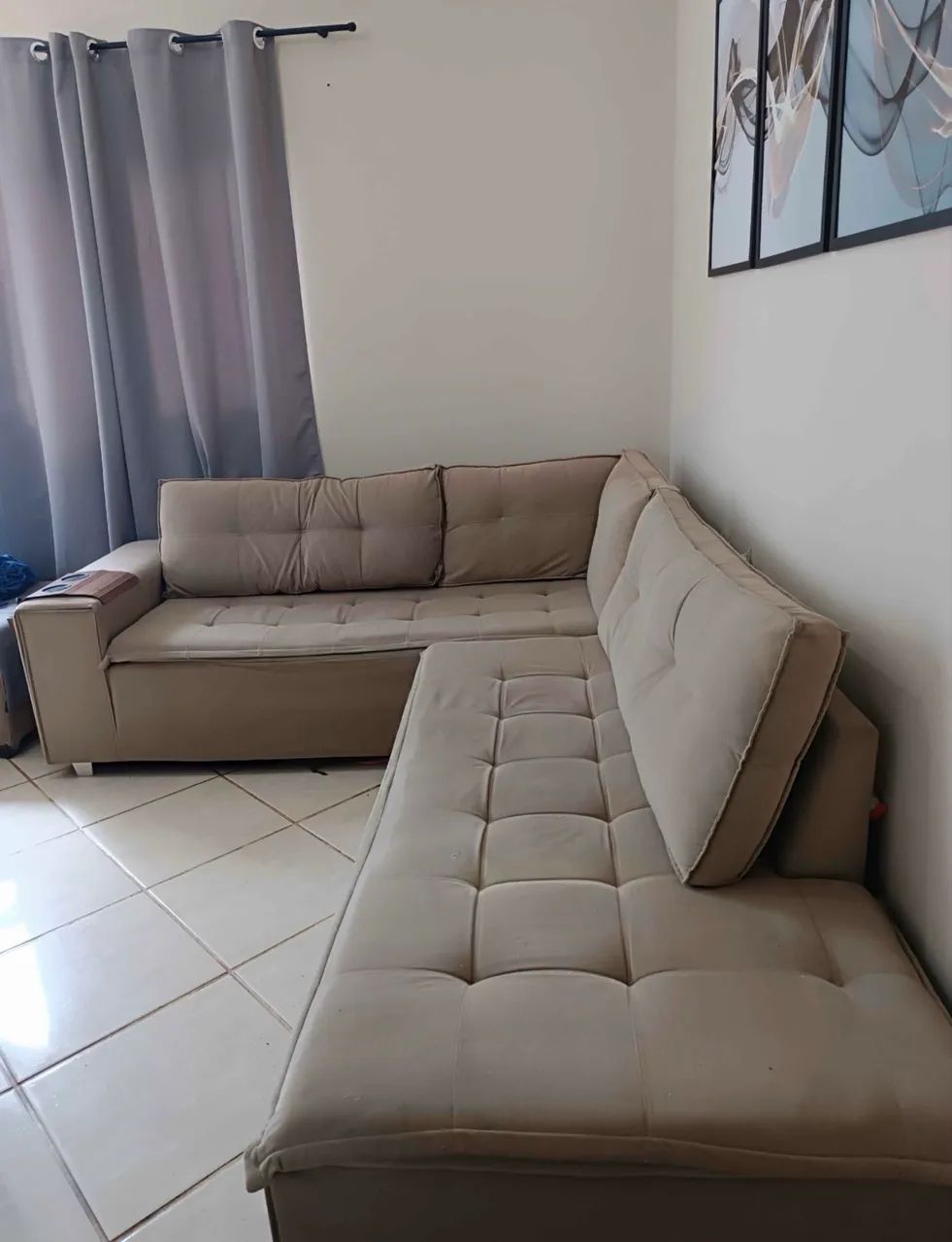 Sofá de canto com Puff65153858290818121