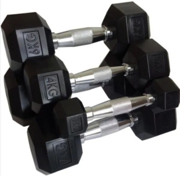 Kit Halter Injetado com pegada cromada de 1 à 10kg mais suporte - Foto 3