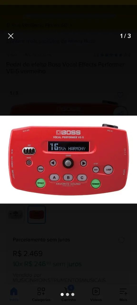 Vendo pedal de voz 