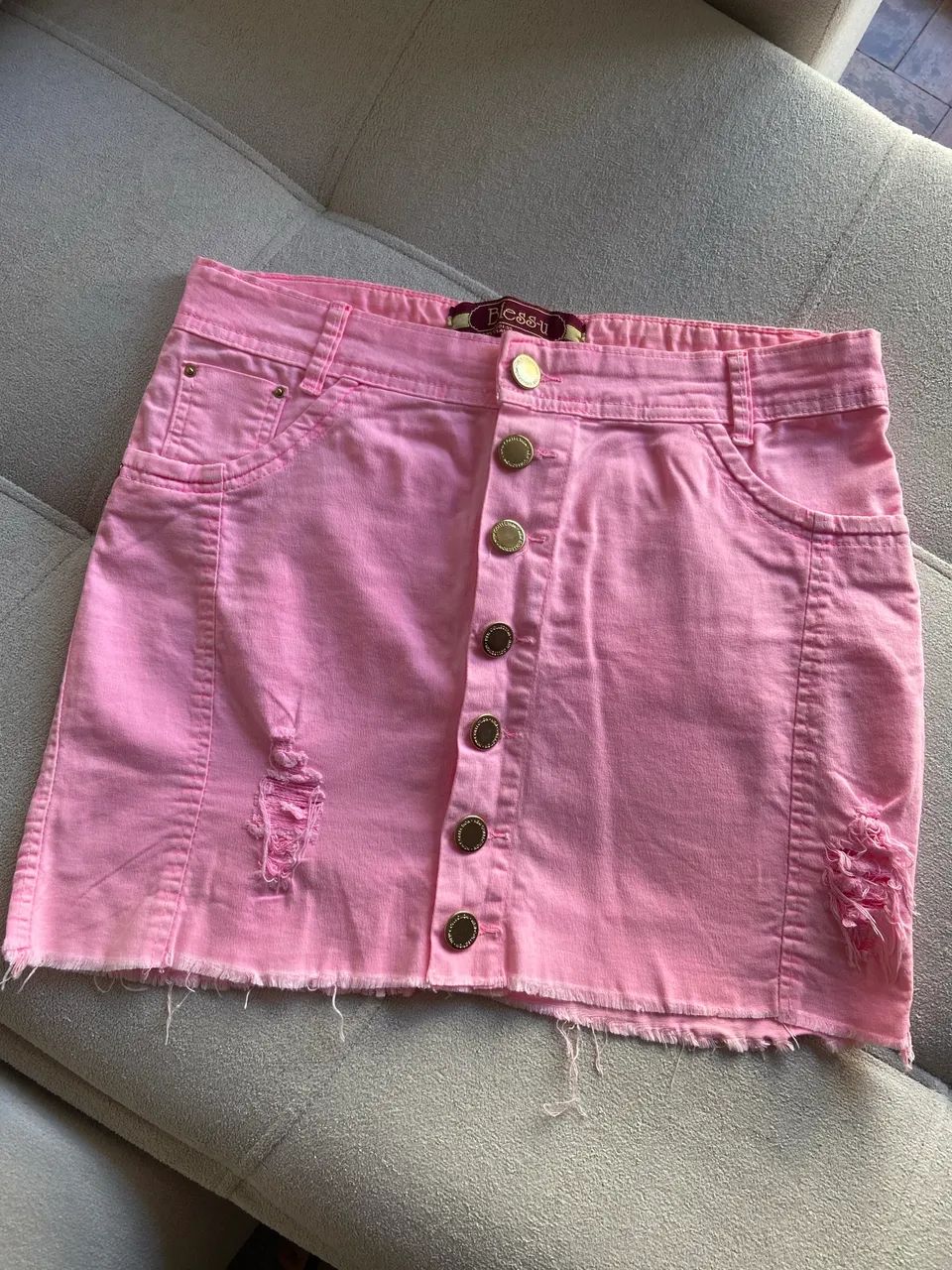 Saia jeans feminina  - Foto 3