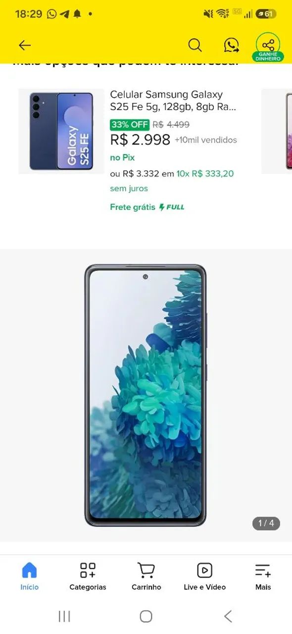 celular s20fe 128gb conservado  - Foto 3