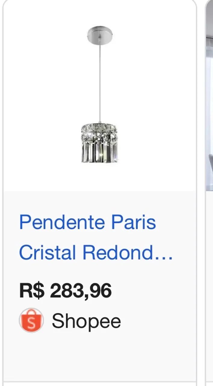 Pendente Paris Cristal redonda  - Foto 4
