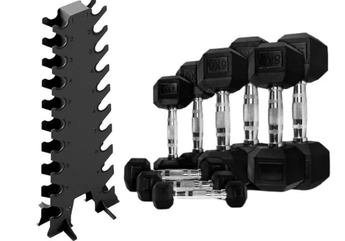 Kit Halter Injetado com pegada cromada de 1 à 10kg mais suporte - Foto 4