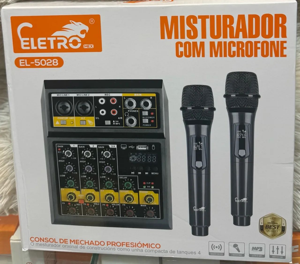 Mesa De Som 4 canais com 2,Microfones  - Foto 2