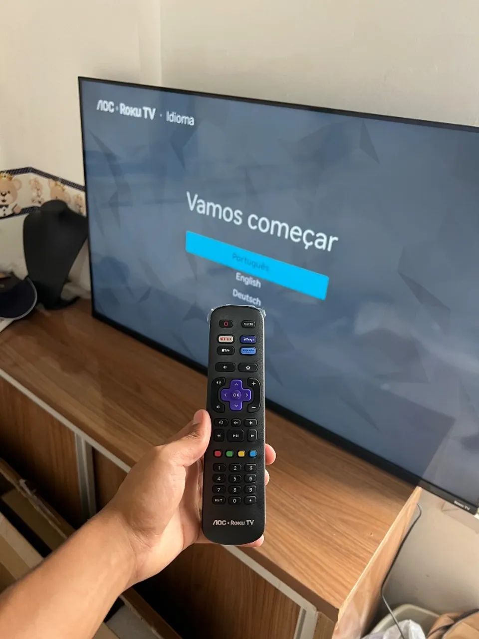 ?SMART TV AOC 50 POLEGADAS 4K LACRADA NUNCA ATIVADA TUDO FUNCIONANDO PEGA E USA? - Foto 3