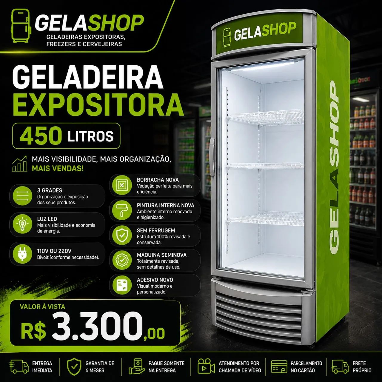 Geladeira expositora - sem igual - grande