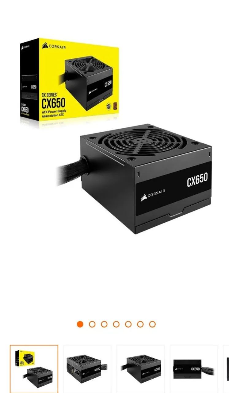Fonte corsair cx650